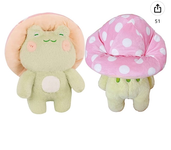 frog with a MUSHROOM HAT🥹