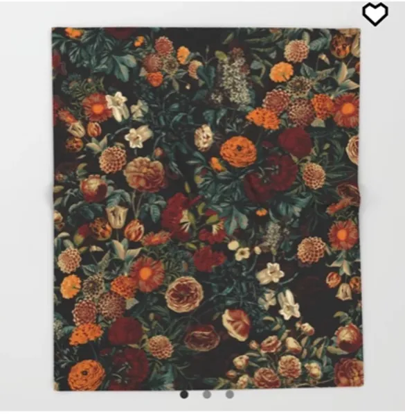 EXOTIC GARDEN - NIGHT XXI Throw Blanket by Burcu Korkmazyurek