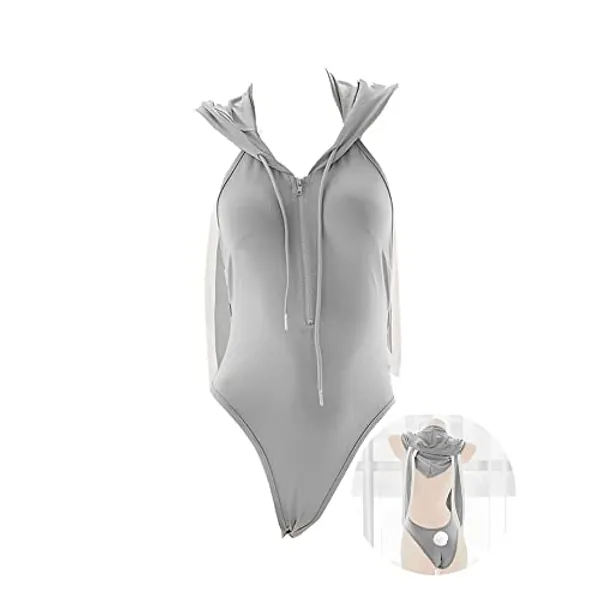 JasmyGirls Anime Lingerie Sexy Bunny Cosplay Costume Kawaii Maid Outfit Japanese Cute Roleplay Bodysuit Lolita Hoodie