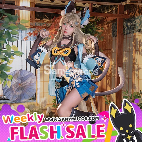 【Weekly Flash Sale on www.sanymucos.com】【48H To Ship】Game Genshin Impact Kirara Cosplay Costume - S