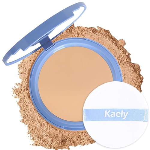 Kaely Oil Control Face Pressed Powder,Perfection Matte Compact Powder,Long Lasting Waterproof Finishing Powder Makeup,polvo compacto de maquillaje,Lightweight,Vegan,03 Pure Beige - 0.35 Ounce (Pack of 1) - 03 Pure Beige