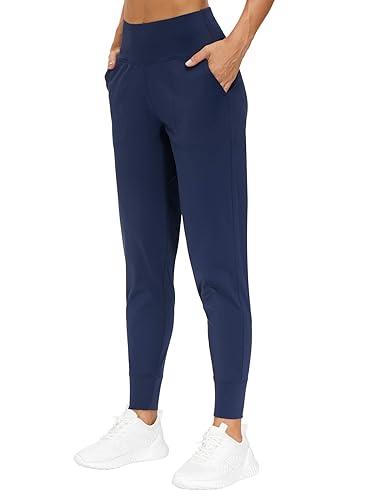 THE GYM PEOPLE Women's Joggers Pants Lightweight Athletic Leggings Tapered Lounge Pants for Workout, Yoga, Running - Small - Blue
