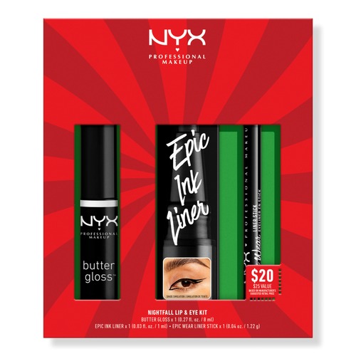 Limited Edition Nightfall Eyeliner and Lip Gloss Kit Holiday Gift