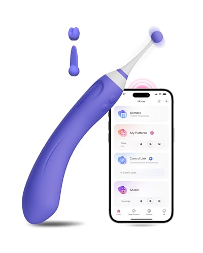 LOVENSE Hyphy G Spot Vibrator for Clitoris Vagina Dual Stimulator, 3 Attachments Waterproof Nipple Massagers for Female, Rechargeable Dildo Vibrator Adult Toy Vibrating Machine for Women Couples