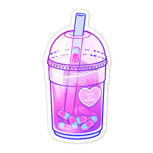 Pill Boba Vinyl Sticker