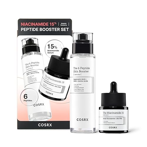 COSRX Niacinamide 15% Peptide Booster Set - Amazon Exclusive - Korean Skin Care Set, Gift Sets, Stocking Stuffers for Women, Niacinamide Serum, Face Serum - Niacinamide 15% Peptide Set