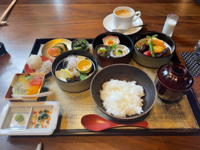 Japanese breakfast for two