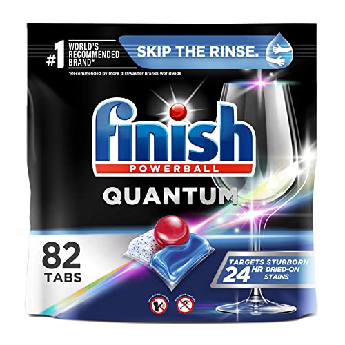 Finish - Quantum - 82ct - Dishwasher Detergent - Powerball - Ultimate Clean & Shine - Dishwashing Tablets - Dish Tabs (Packaging May Vary) - Original - 82 Count (Pack of 1)