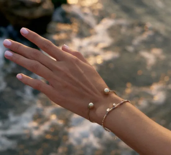 Bangle Ball bracelet 10 mm gold plated Youko