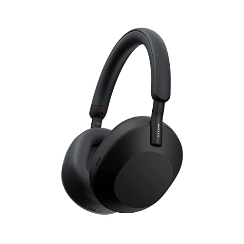 Sony WH-1000XM5 Wireless Industry Leading Headphones with Auto Noise Canceling Optimizer, Crystal Clear Hands-Free Calling, and Alexa Voice Control, Black - Black