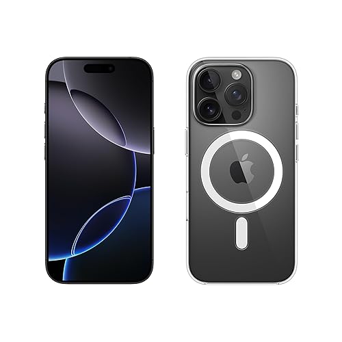 Apple iPhone 16 Pro 1 TB - Titan Schwarz + Clear Case mit MagSafe - Titan Schwarz - 1 TB - +Clear Case