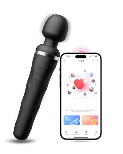 LOVENSE Domi 2 Wand Massager for Women Men, Classic Wand Vibrator, Powerful Stimulator with Dual Rotating Head, Bluetooth App Controlled, Customizable Vibrations Partner Play