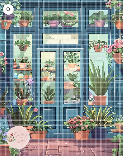 Window Garden Oasis | Premium Diamond Painting