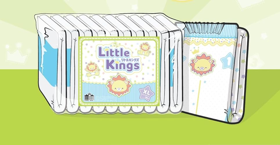 ABUniverse Little Kings Diapers (Pack of 10) (Medium)