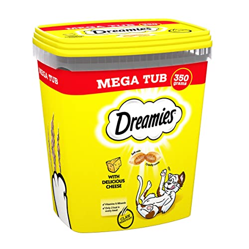 Dreamies Cat Treats Cheese 350g (pack of 2) - Cheese - 350 g (Pack of 2)