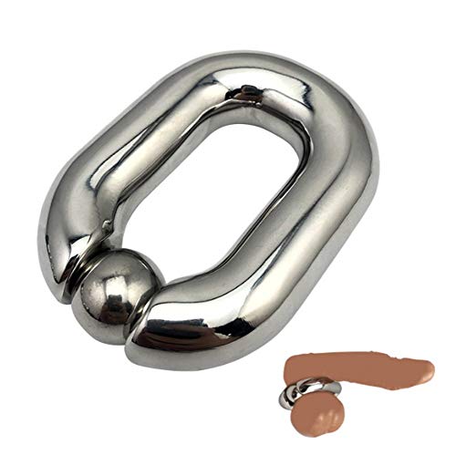 1.89x0.94Inch 15.5oz Ball Stretcher Weight, Male Stainless Steel Ball Stretcher Testicle Stretching Man Enhancer Ring Chastity Ring Metal Device Toys