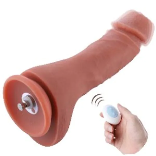 Hismith 8.6”Vibrating Dildo with 3 Speeds + 4 Modes with KlicLok System - Dual Density Silicone Dong for Advanced Users - 6.5" Insert-able Length, Max Girth 5.34", Intermediate Series