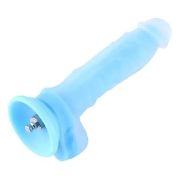 Hismith 9.65” Glow Dildo, Grows in The Dark Silicone Dong with KlicLok System, 7.28” Insert-able Length, Diameter 1.77”, Blue Fluorescence
