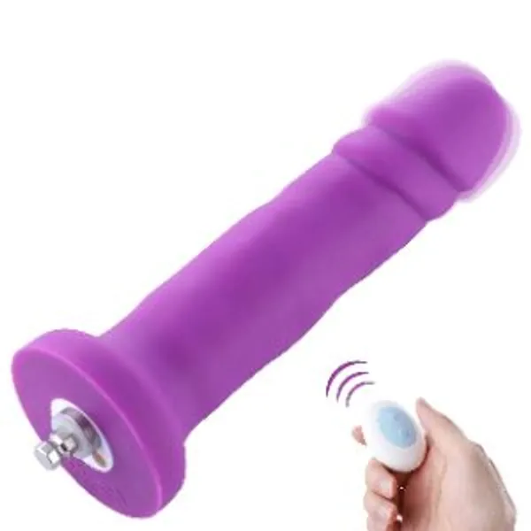 Hismith 6.7”Vibrating Dildo with 3 Speeds + 4 Modes with KlicLok System - Silicone Anal Dildo for Beginners - 5.9" Insert-able Length, Max Girth 4.7", Max Diameter 1.38" - Beginner Series