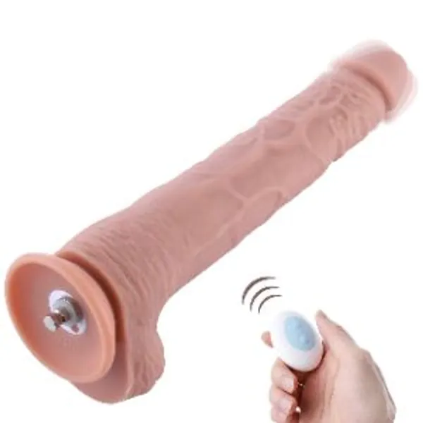 Hismith 11.8”Vibrating Dildo with 3 Speeds + 4 Modes with KlicLok System - Extra-Length Silicone Dildo for Advanced Users - 9.8" Insert-able Length, Max Girth 6.7",Max Diameter 2.1" - Amazing Series