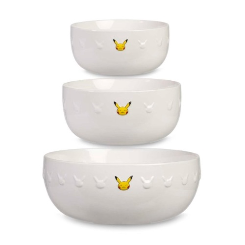 Pikachu Kitchen Ceramic Mixing Bowls (3-Piece)