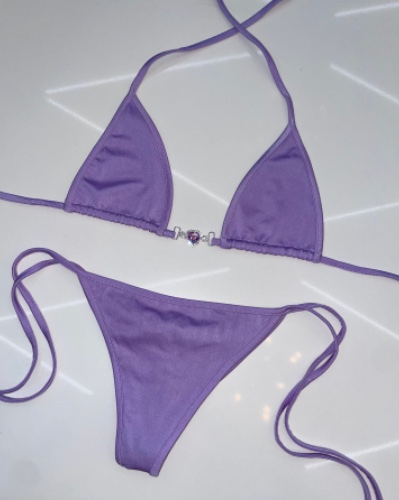 Lilac hearts bikini | Medium/large