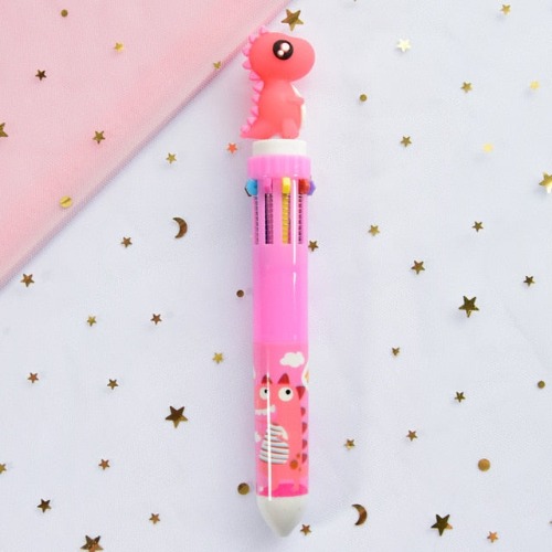 Multicolored Kawaii Pens - Red Dinosaur
