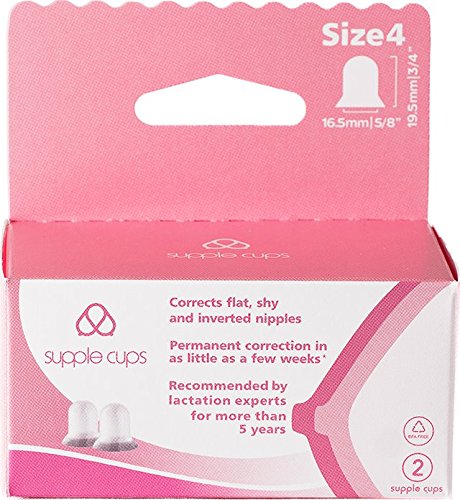 Supple Cups for Flat, Shy and Inverted Nipples (Size 4) - Size 4 (Pack of 2)