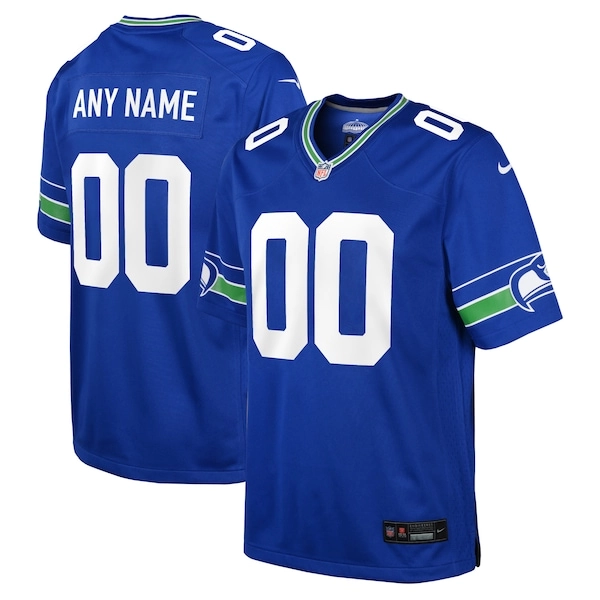 Seattle Seahawks Nike Game Throwback Alternate Jersey - Custom - Youth