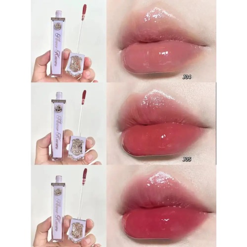 Crystal Embellished Jelly Liquid Lipsticks for a Luxurious Vanity Display - JO4