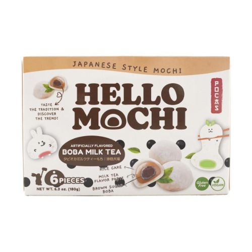Hello Mochi Mango Mochi,Gluten Free Vegan,6pieces 6.3oz - Boba Milk Tea Mochi