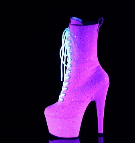 BABY PINK BLACKLIGH PLEASER BOOTS