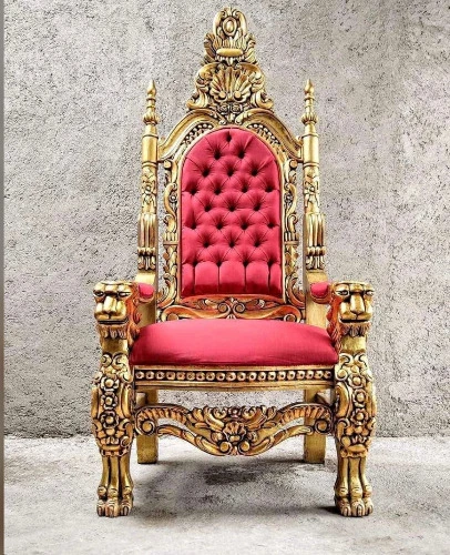 CUSTOM WOOD CARVED THRONE