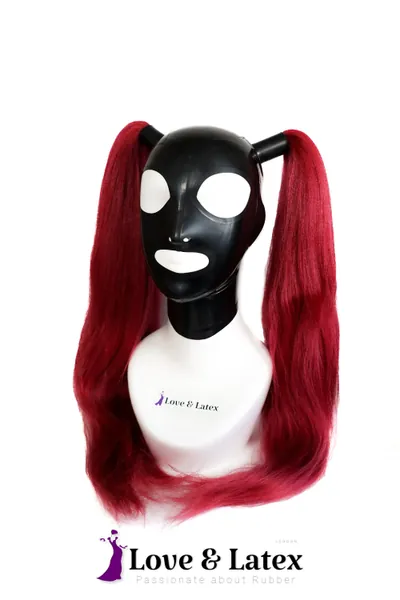 Latex Hood With Pigtails, Colour Options