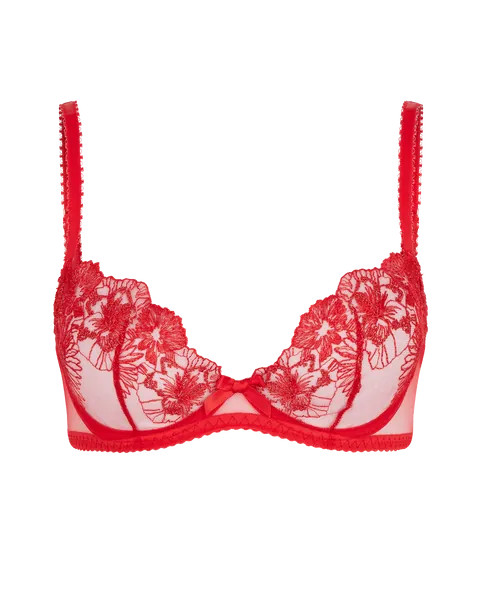 Astria Plunge Underwired Bra in Red | By Agent Provocateur All Lingerie