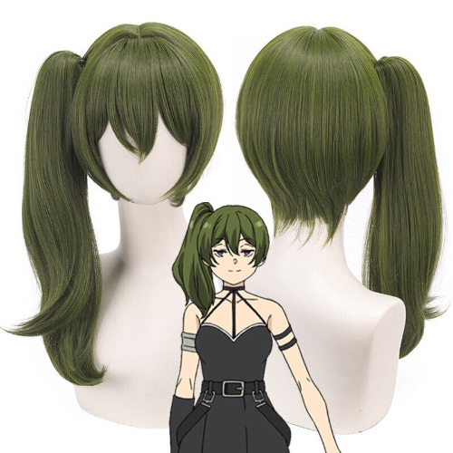 Frieren: Beyond Journey's End Übel Cosplay Wig Ubel 45cm Dark Green Ponytail Wig