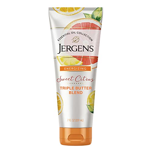 Jergens Lavender Body Butter Body and Hand Lotion, Moisturizer for Women, 7 Fl Oz (Pack of 1), with Essential Oils for Indulgent Moisturization White - Energizing Citrus - 7.00 Fl Oz (Pack of 1)