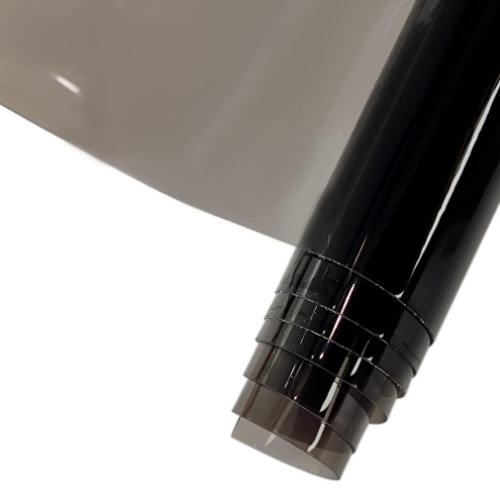 HYANG Grey Transparent PVC Super Clear Holographic Vinyl Faux Leather Sheets 1 Roll 12" x 47" (30cm x 120cm) for DIY Bows Earrings Bags DIY Crafts Making - Grey