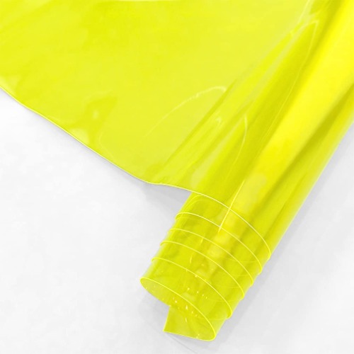 HYANG Yellow Transparent PVC Super Clear Holographic Vinyl Faux Leather Sheets 1 Roll 12 x 47 (30cm x 120cm) for DIY HY-101 HY-101 - Yellow