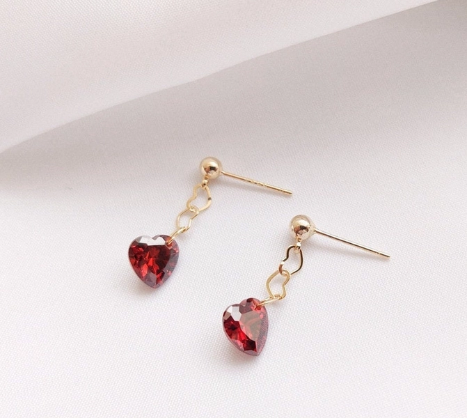 Candy heart earrings
