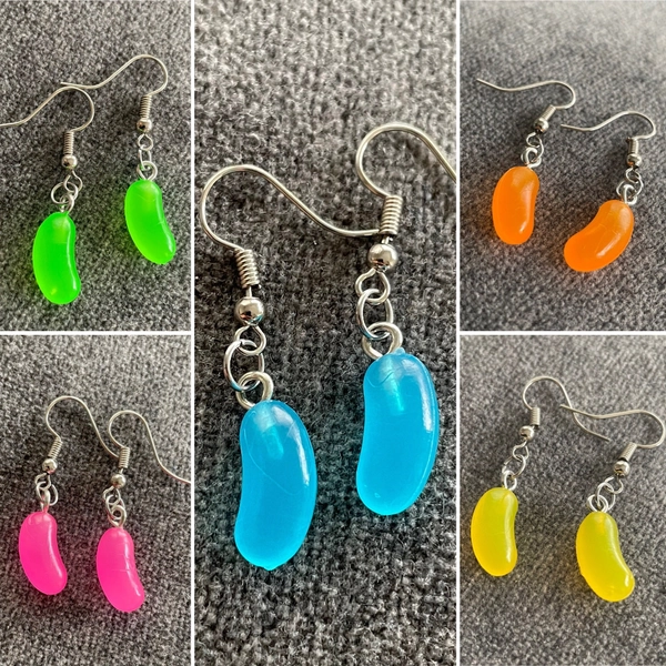 Jelly bean earrings (Yellow)