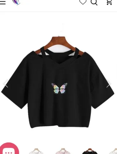 Butterfly Femboy Crop Tee
