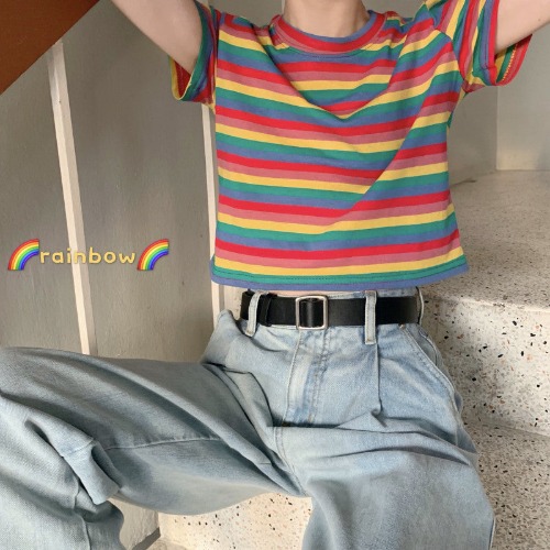 Rainbow Crop Tee