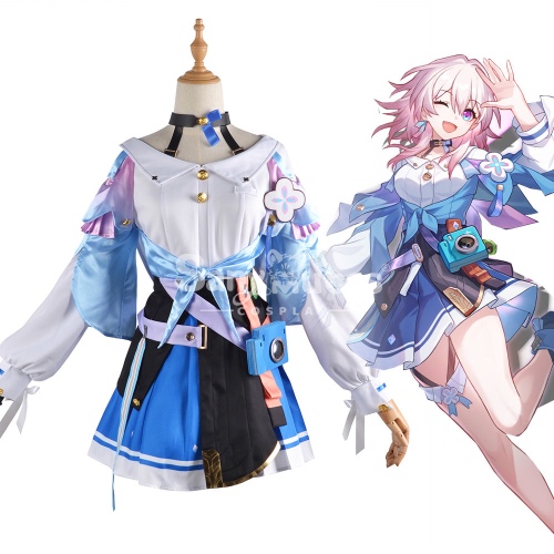 【In Stock】Game Honkai: Star Rail Cosplay Astral Express March 7th Cosplay Costume - XS