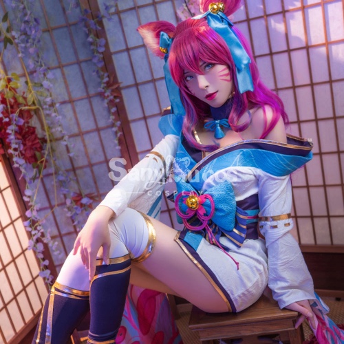 【In Stock】Game League of Legends Cosplay Spirit Blossom Ahri Cosplay Costume - S