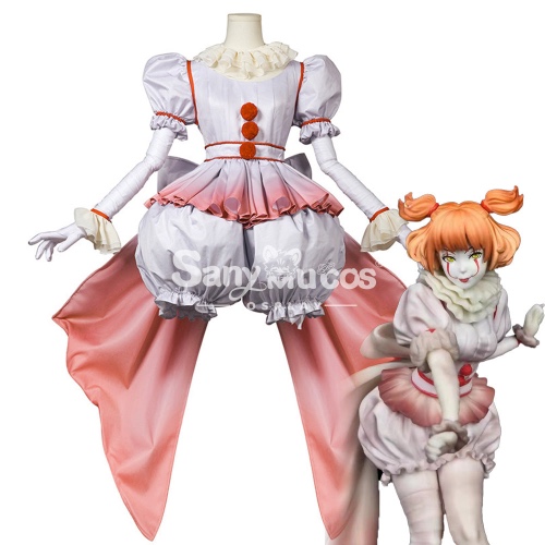 【In Stock】Movie It Cosplay Loli Pennywise Cosplay Costume - XS