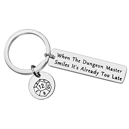 Keychain Gift for Dungeon Master for DM Gift When The Dungeon Master Smiles It's Already Too Late Keychain Dungeons and Dragons Gift RPG Gift Gamer Gift for Dungeon Masters Fans Gift