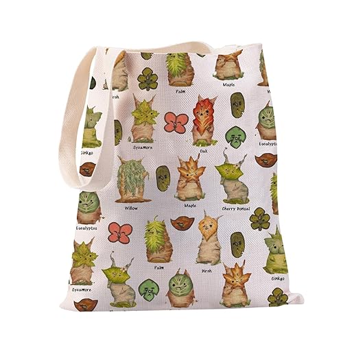 PXTIDY Korok Plant Tote Bag Korok Forest Gamer Gift Flora Of Hyrule Shopping Bag Hyrule Korok Gift - Beige