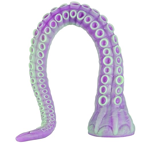 Nothosaur ALLA 22 Inch Tentacle Series Dildo Butt Plug Anal Toys Adult Toys with Strong Suction Cup, Platinum Silicone Anal Plug Monster Dildo Sex Toys for Women Men Couple, GITD - M(22") - Parasitism(gitd)