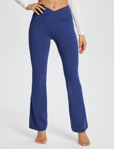 Laureate 32'' Crossover High-Rise Flared Pants | 2XL / 32-Navy Blue